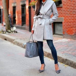 Ann Taylor Shawl Wrap Collar Coat